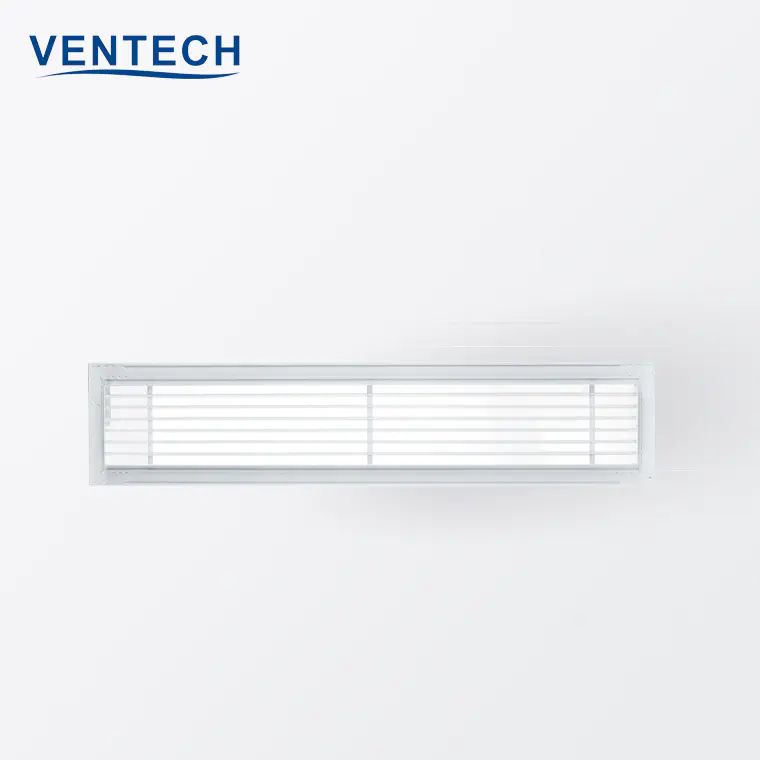 China Factory Air Conditioning Aluminium Ceiling Air Conditioner Fixed Blades Linear Bar Air Grilles For Ventilation System