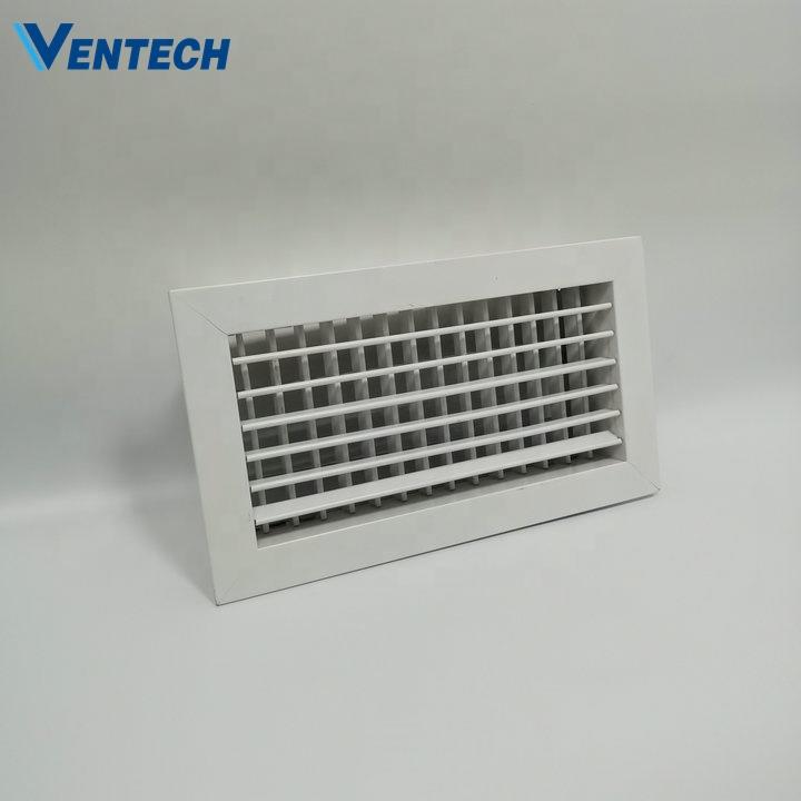 Air Conditioning Aluminium Removable Core Adjustable Double Defleciton Return Air Grille For Hvac
