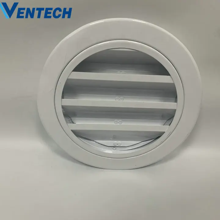 Hvac System Air Exhaust Roof Air Vents Aluminum Outlet Weather Louver For Ventilation
