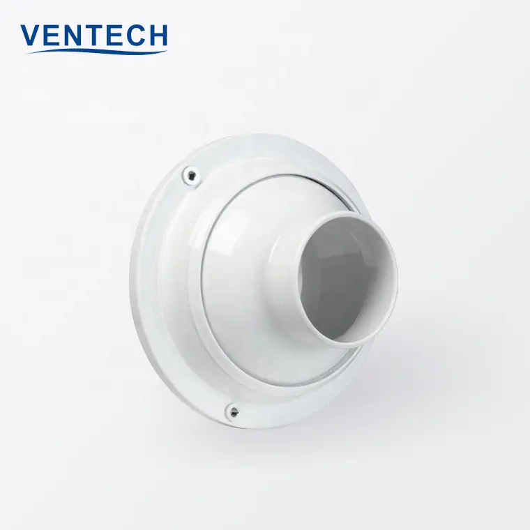 Hvac System Air Conditioner Adjustable Aluminum Round Air Duct Nozzle Eye Ball Spout Jet Nozzle Diffusers For Ventilation