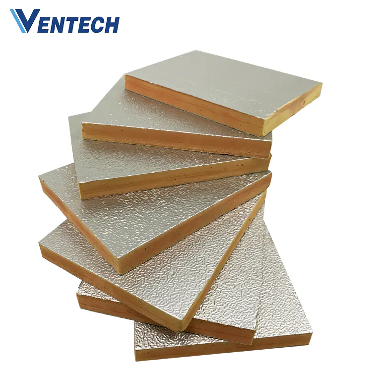 polyurethane (pu) foam pre-insulated duct panel phenolic foam insulation board 25mm for HVAC air duct