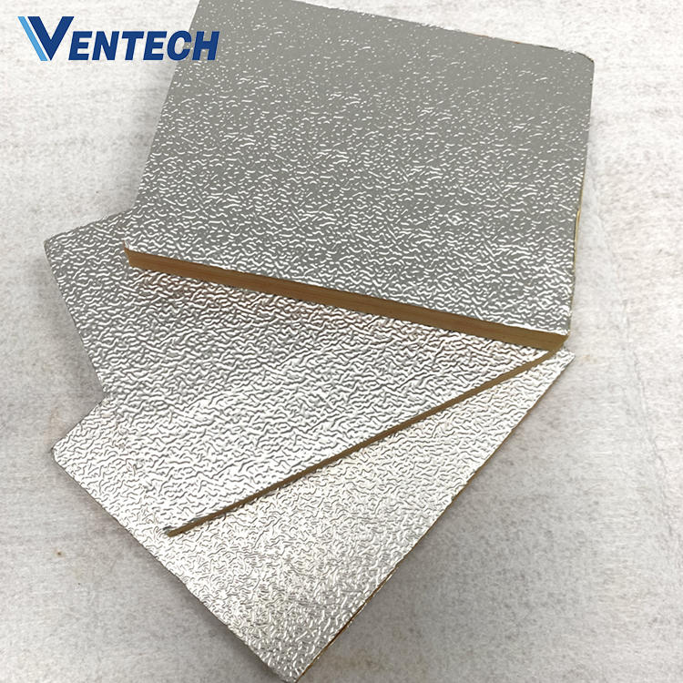 Fireproof aluminum foil phenolic foam board pre-insulated ducting panel phenolic foam pre-insulated air duct p for HVAC air duct