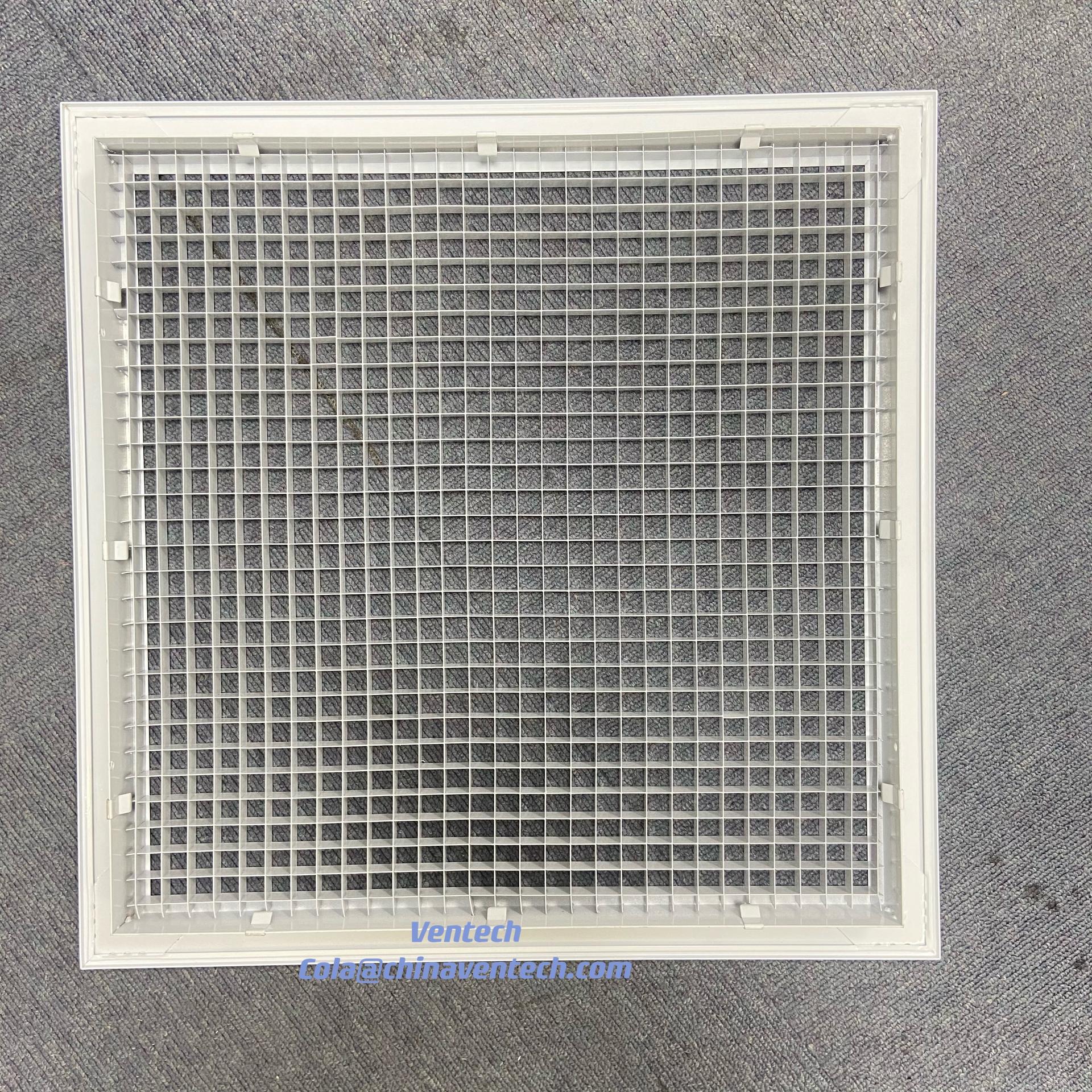 HVAC SYSTEM  Air Conditioner Aluminum White Square Exhaust Air Egg Crate  Grille for Ventilation