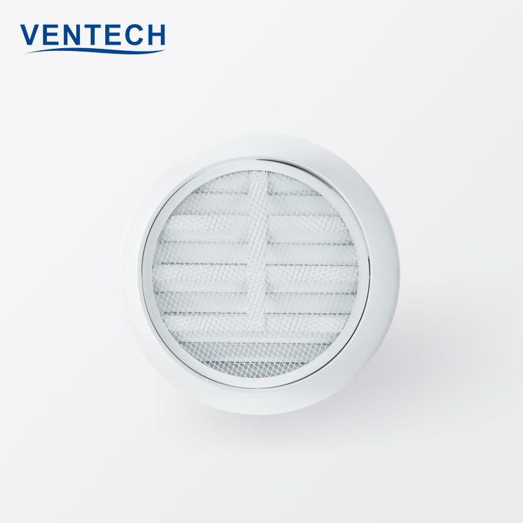 Ventech HVAC Hot Selling White Color Aluminum Fresh Air Round  Weather Louver or Ventilation