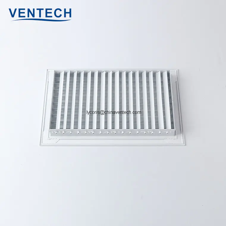 Wall Mounted Supply Register Aluminum Ventilation Double Deflection Air Square Diffuser Ceiling Grille with Adjustable Blades