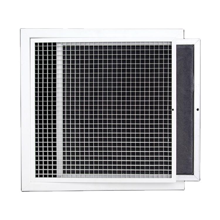 HVAC SYSTEM Air Ducting Powder Coated White Removable Core Egg Crate  Grille with Filter