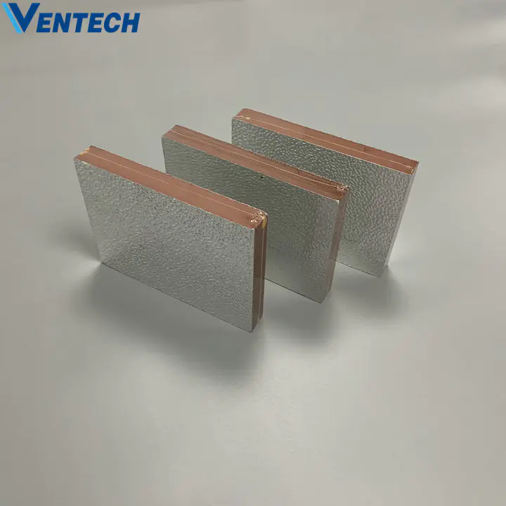 factory high quality pir air panel PF Phenolic duct foam insulation duct sheet board for hvac sandwich air duct panel