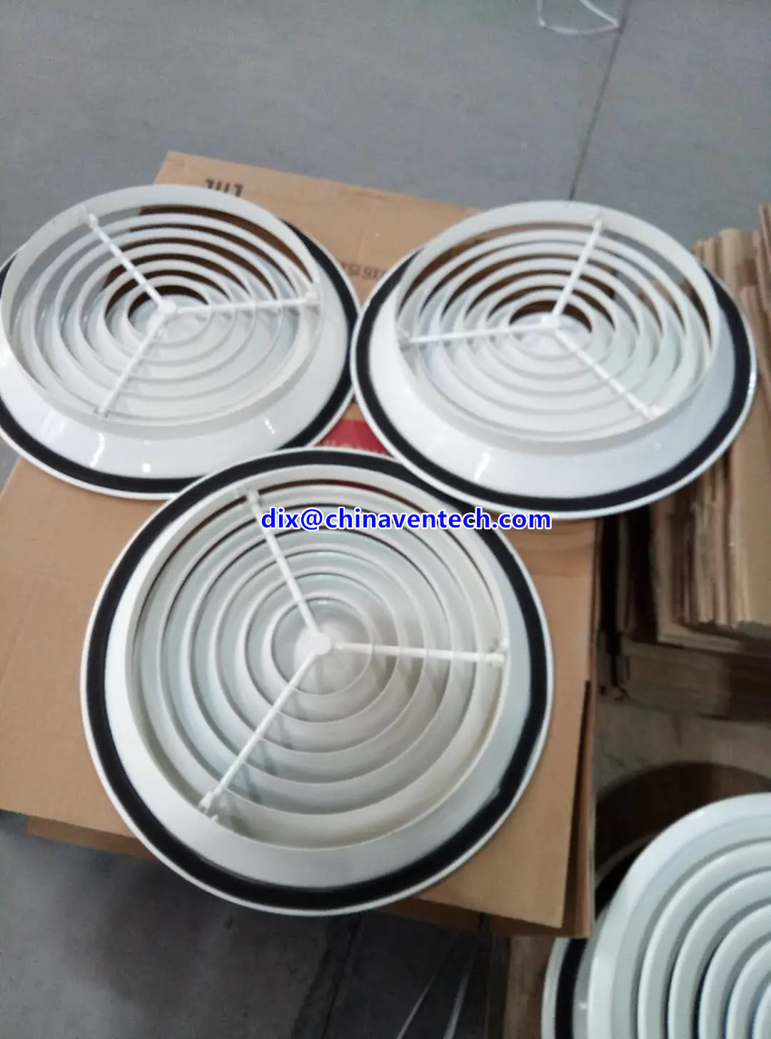 Hvac Ventilation Aluminum Air Conditioning Vent Duct Round Ceiling Fresh Air Diffusers With Damper