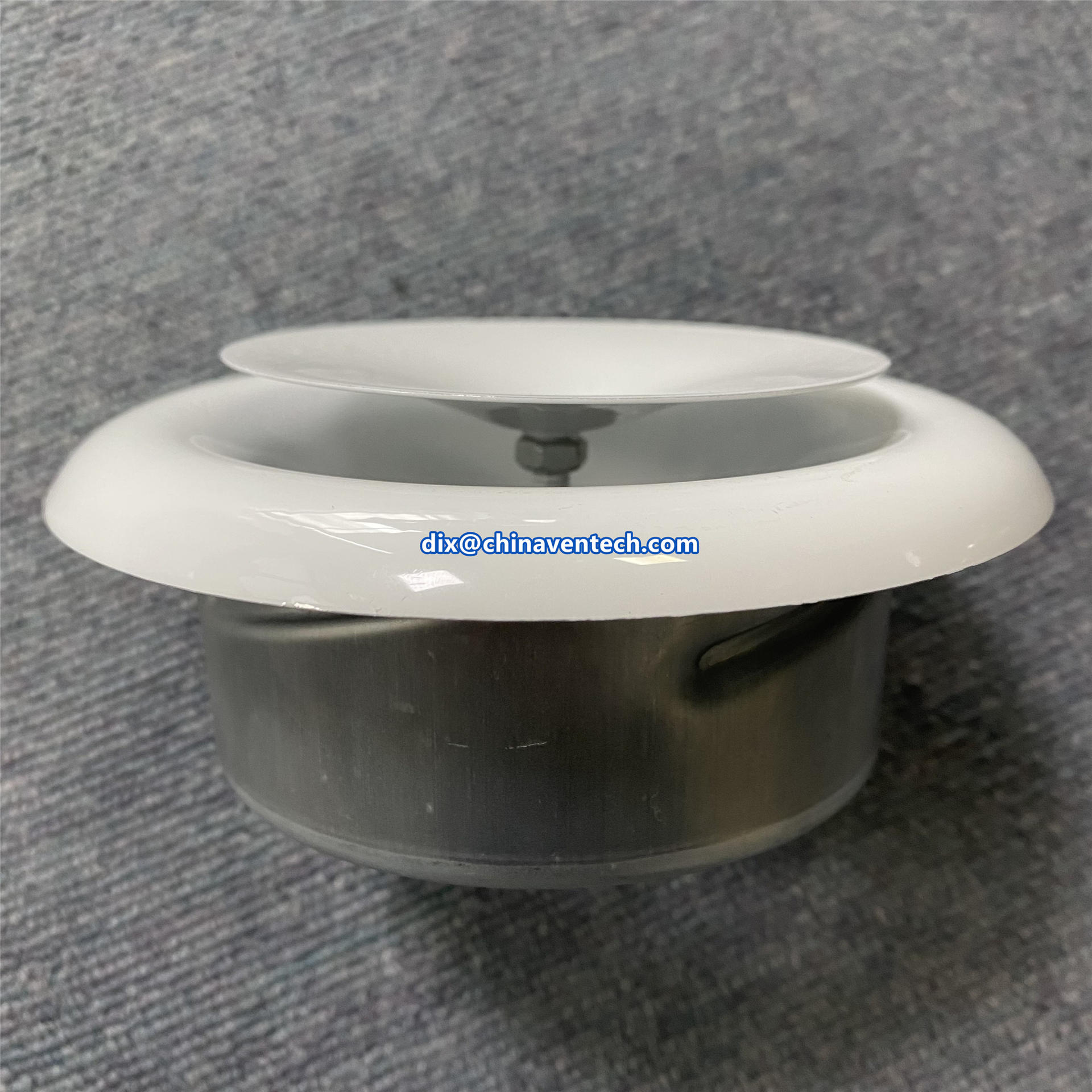 Metal air diffuser air disc valve for supply and exhaust ventilation, air conditioning