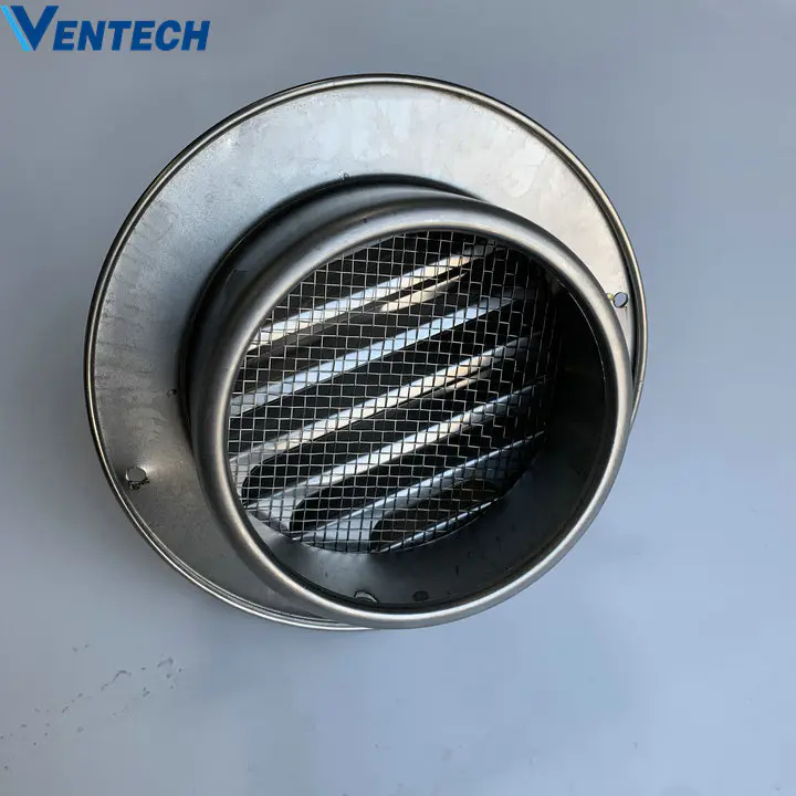 Ventech Hvac System Waterproof Weather Louver With Insect Mesh