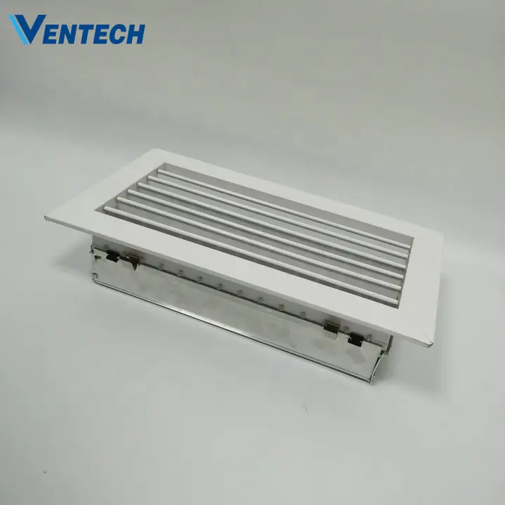 Hvac Air Conditioning Ceiling Mounted Grilles and Registers Double Deflection Supply Grille with Damper