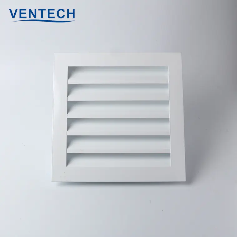 Hvac System Exhaust Fresh Air Conditioner Vent Adjustable Outlet Window Aluminum Ball Weather Louvers For Ventilation