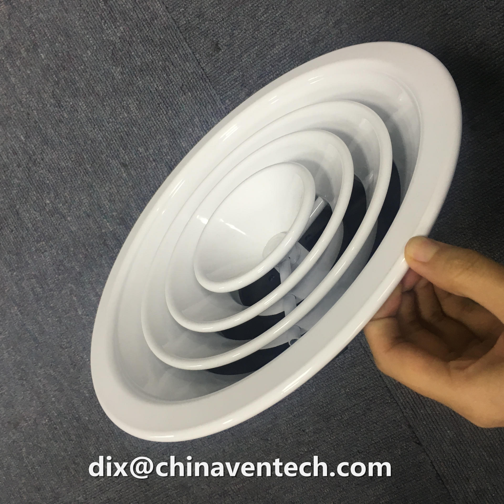Hvac Ventilation Aluminum Air Conditioning Vent Duct Round Ceiling Fresh Air Diffusers With Damper