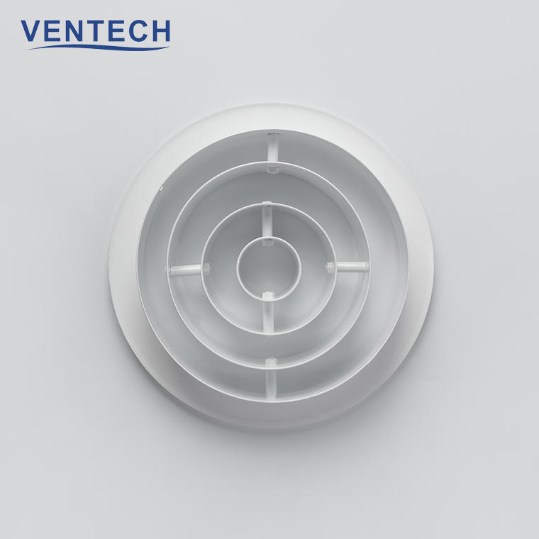 Ventech Hvac Air Vent Aluminum White Jet Ring Diffuser For Terminal Buildings