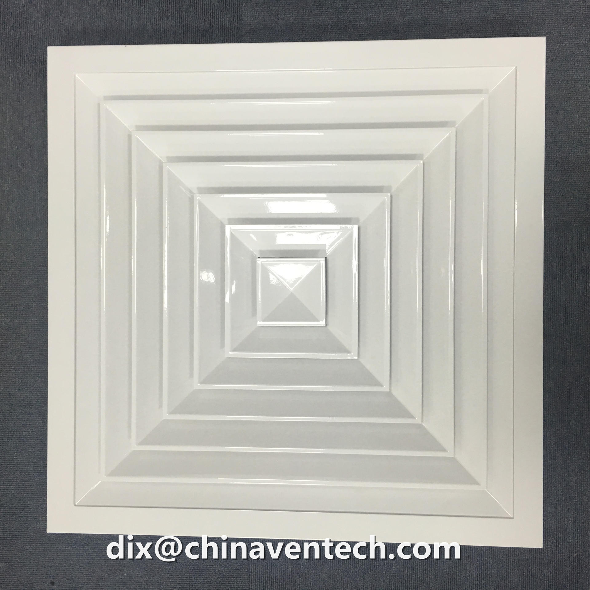 HVAC 24x24 return grille for drop ceiling square 4 way air vent diffuser