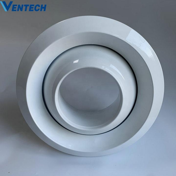 Hvac Ventilation White Aluminum Supply Air Duct Ceiling Conditioning Ball Spout Jet Nozzle Diffusers