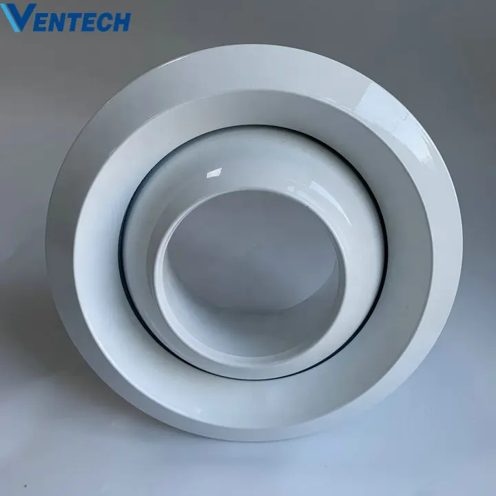 Hvac Ventilation White Aluminum Supply Air Duct Ceiling Conditioning Ball Spout Jet Nozzle Diffusers