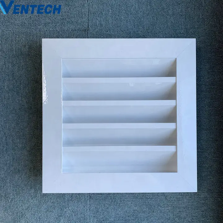 Hvac System Exhaust Air Conditioner Grill Vent Cover Aluminum Waterproof Fresh Air Ventilation Adjustable  Weather Louvers