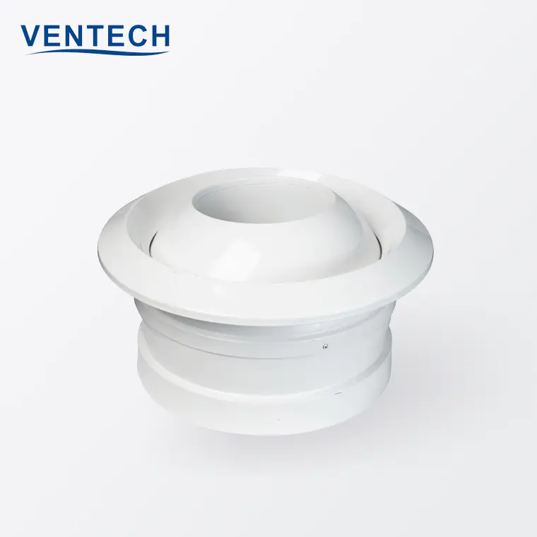 Hvac System Fan Ventilation Adjustable Jet Air Conditioner Vent Duct Aluminum Ball Type Jet Nozzle Diffusers