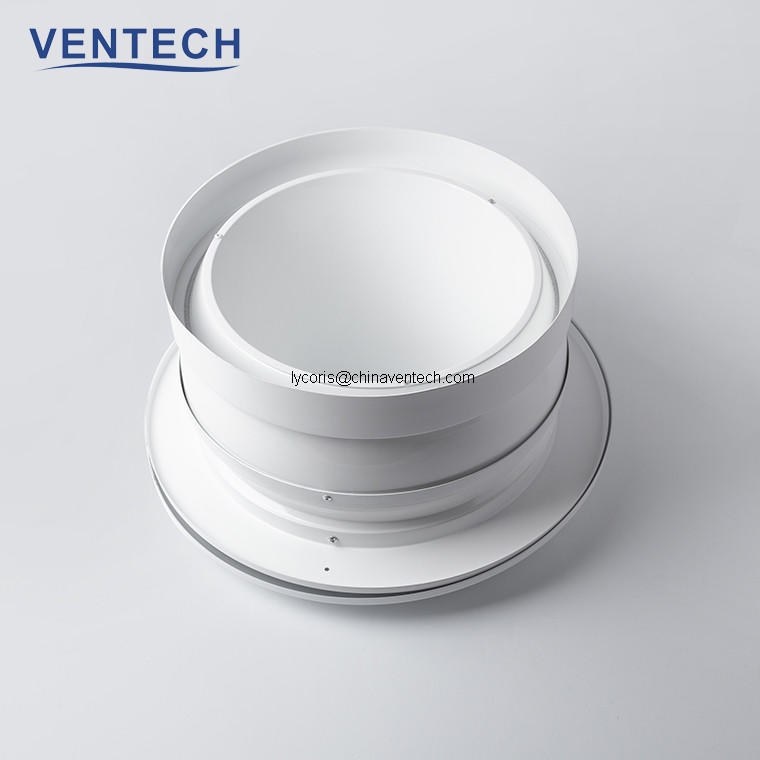 Hvac System Ventilation Air Duct Ceiling Vent Airport Directional Supply Air For High Wall Aluminum Jet Nozzle Diffusers