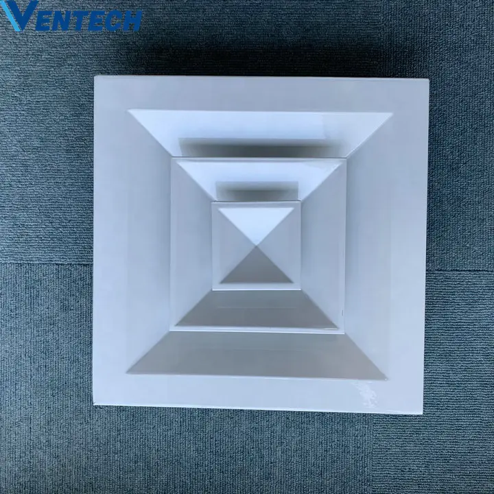 Hvac VENTECH Aluminum Exhaust Outlet Air Conditioner 4 Way Supply Square Ceiling Air Diffuser