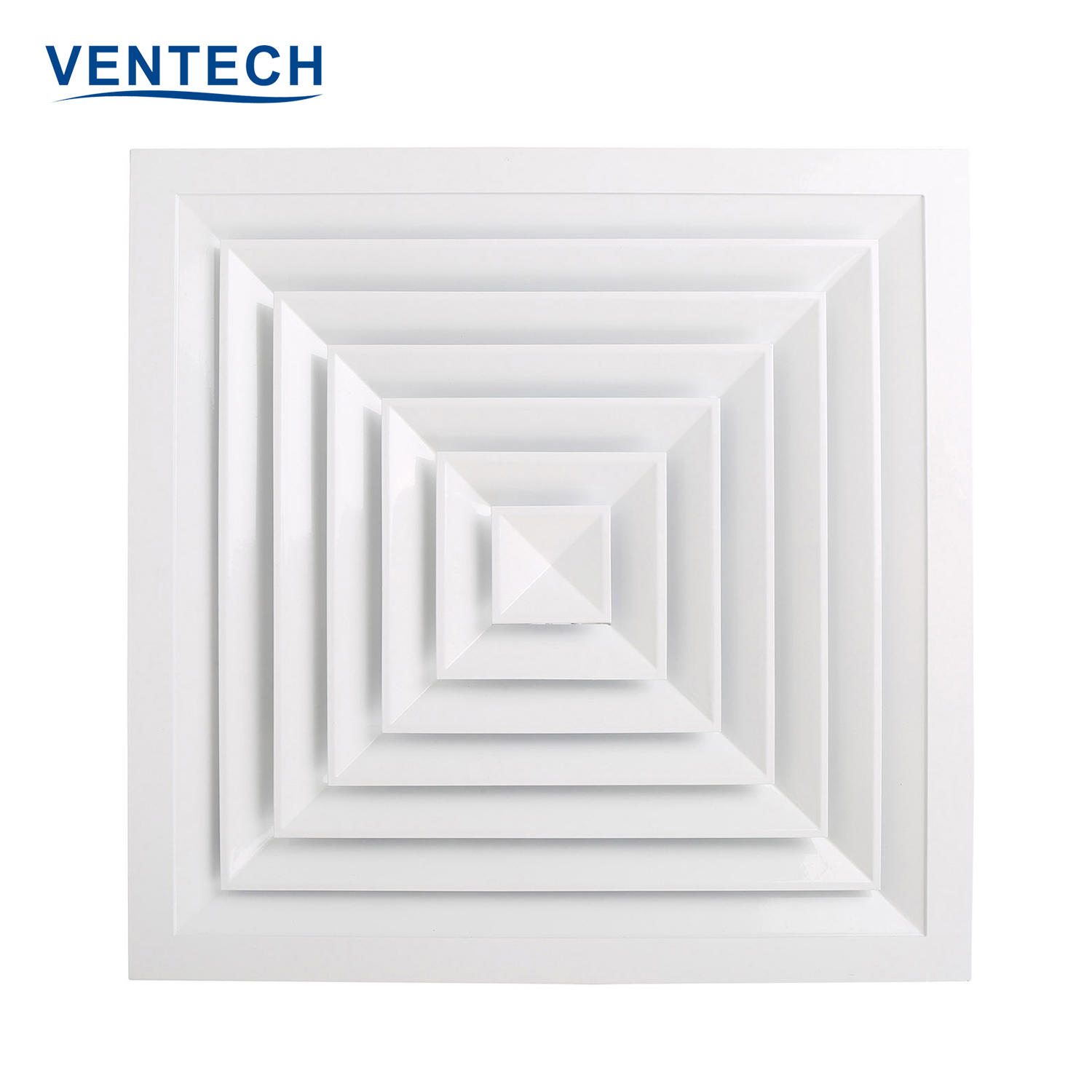 Hvac System VENTECH Exhaust Air Aluminum Conditioning Square Ceiling Air Duct Diffusers
