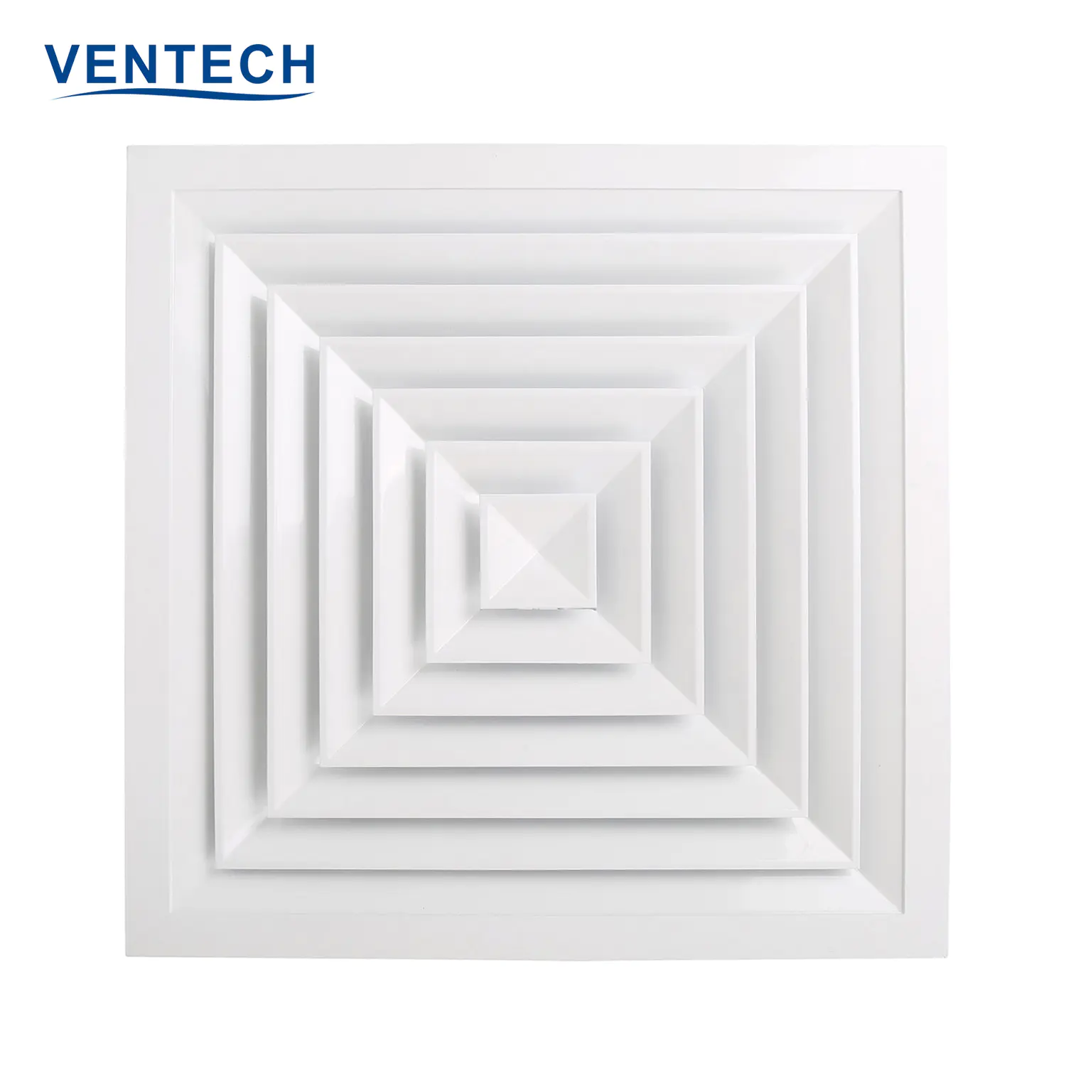 Hvac System VENTECH Exhaust Air Aluminum Conditioning Square Ceiling Air Duct Diffusers