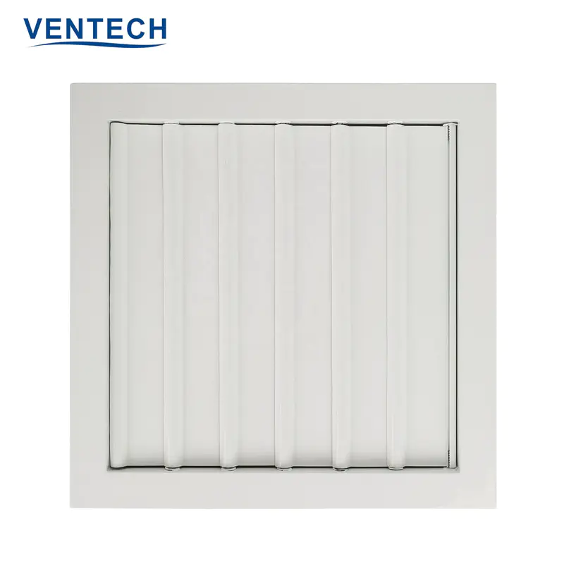 Hvac Exhaust Fresh Air Louvers Air Conditioner Adjustable Aluminum Gravity Air Grill Vent Cover Louvers for Ventilation