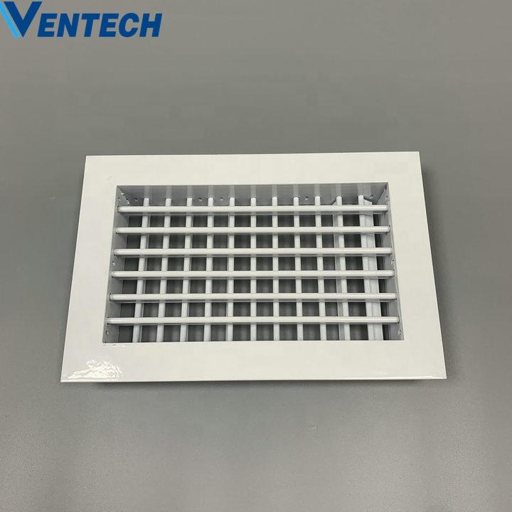 High Quality Custom Size HVAC Double Adjustable Deflection Grille with Opposed Damper