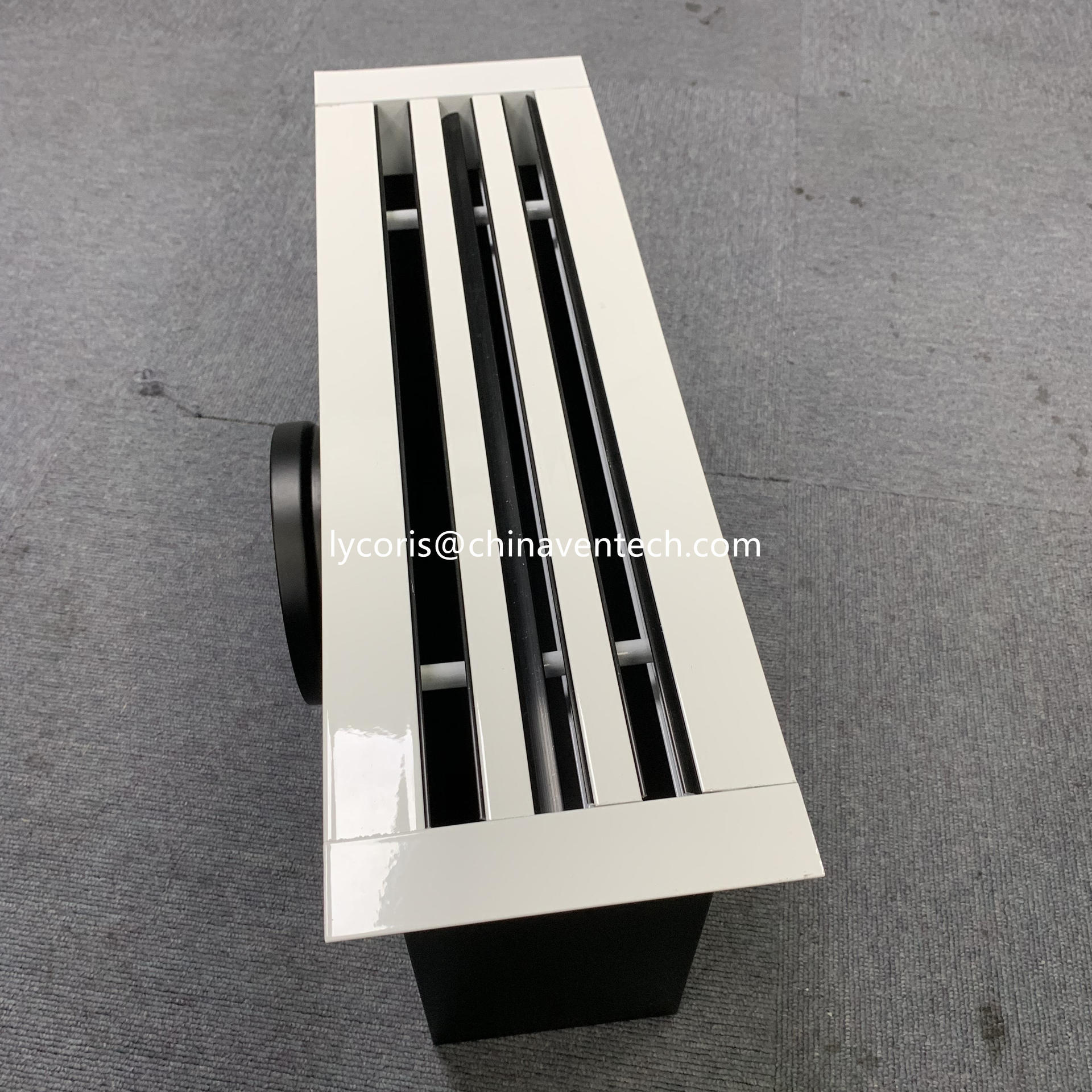 VENTECH Ceiling Linear Slot Diffuser Air Aluminum Grille Plenum Box Adaptor Linear Slot Adjustable Blades Diffuser Grilles