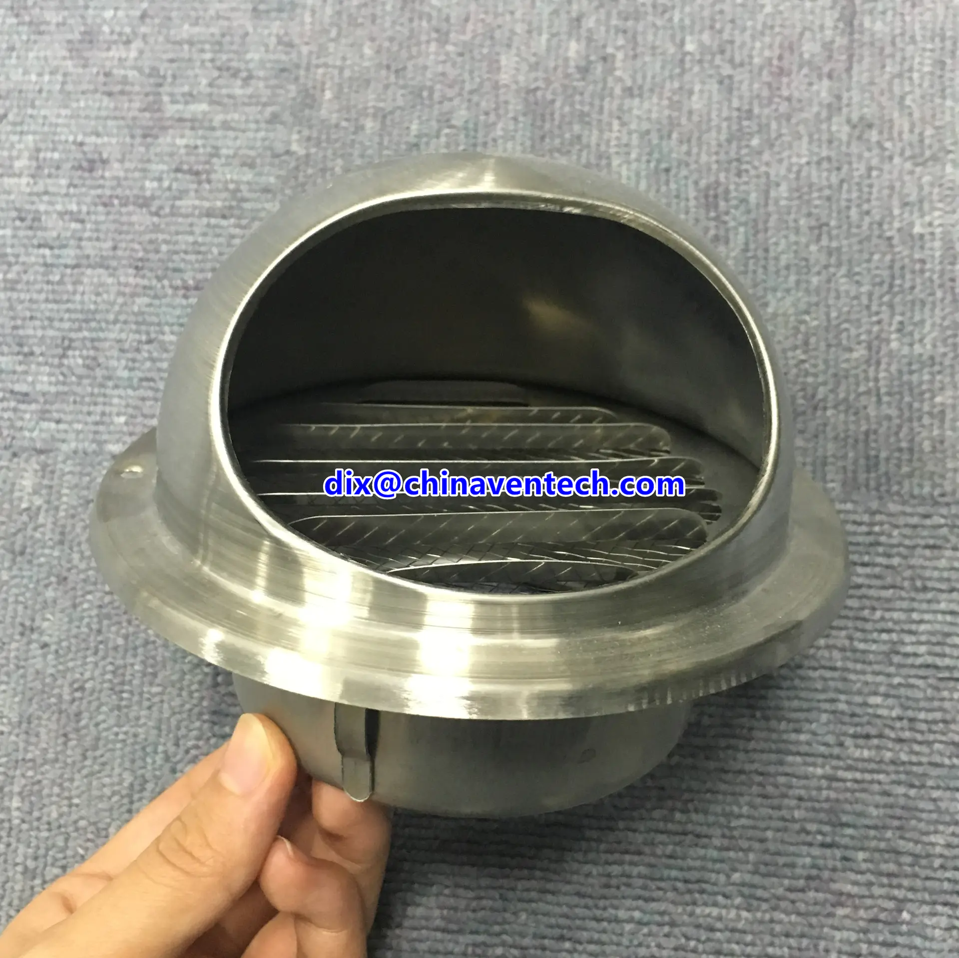 Hvac Aluminum Powder Coating White Ball Weather Louver Round Air Conditioner Louver