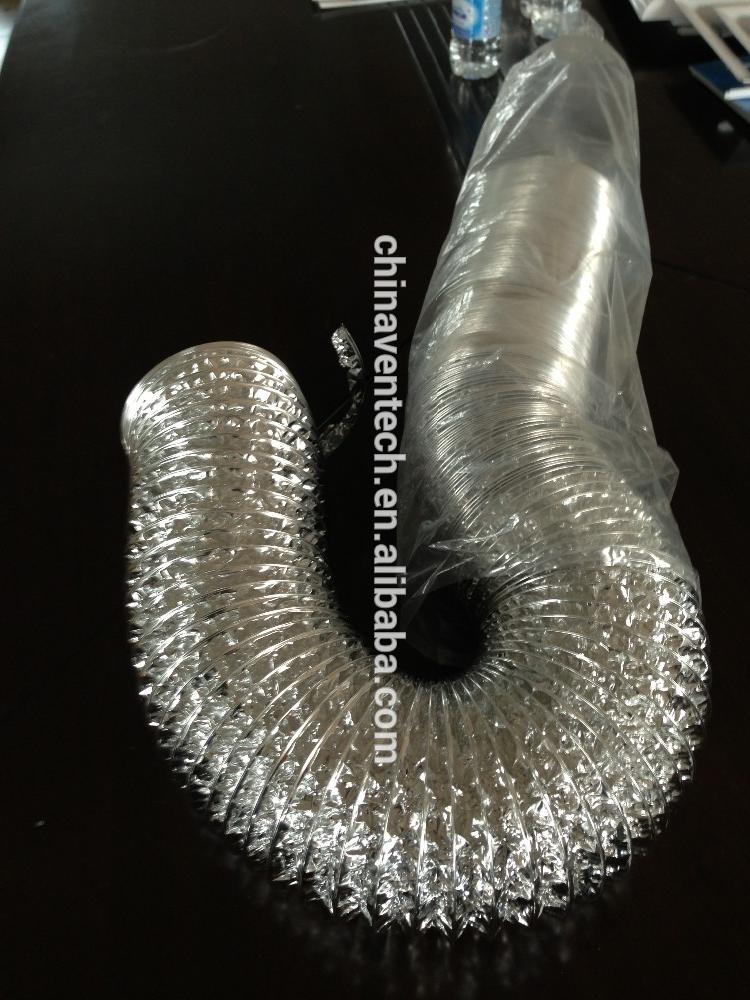 HVAC tools ventilation aluminum flexible duct without insulation