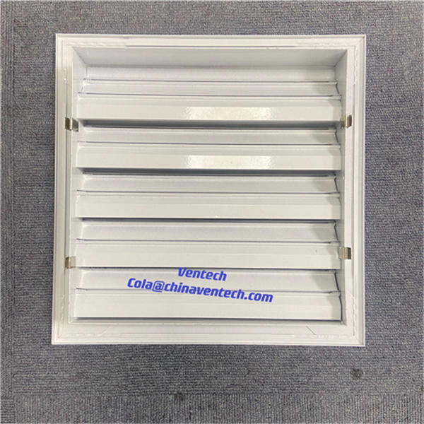 Ventech HVAC Customized White Color Fixed Core Exhaust Air Weather Louver or Ventilation