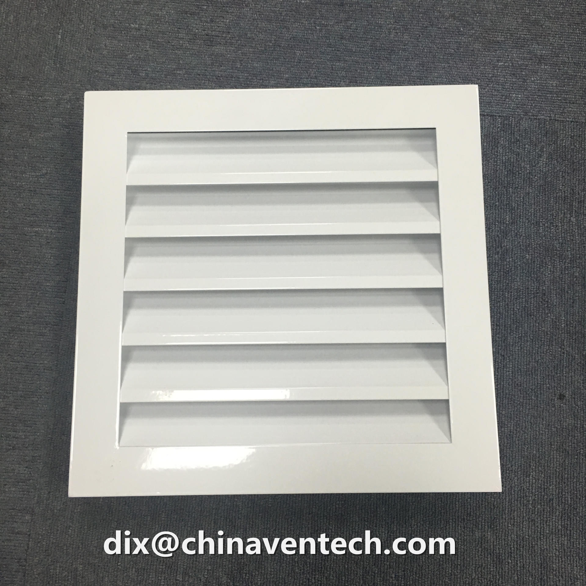 Hvac exterior grille ventilation weather louver with wire mesh