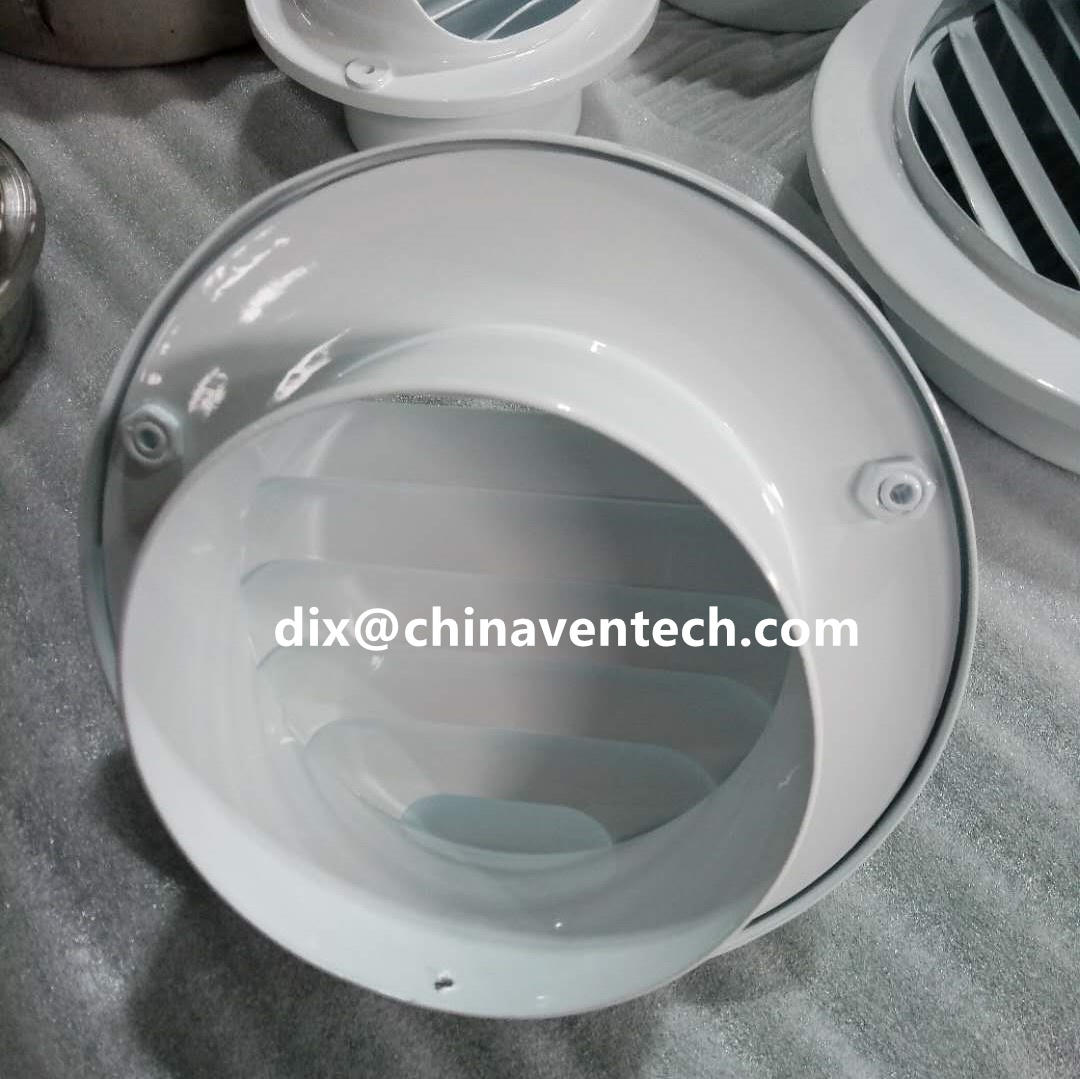 Aluminum Air Supply Ventilation Ball Weather Louver Round Air Conditioner Louver