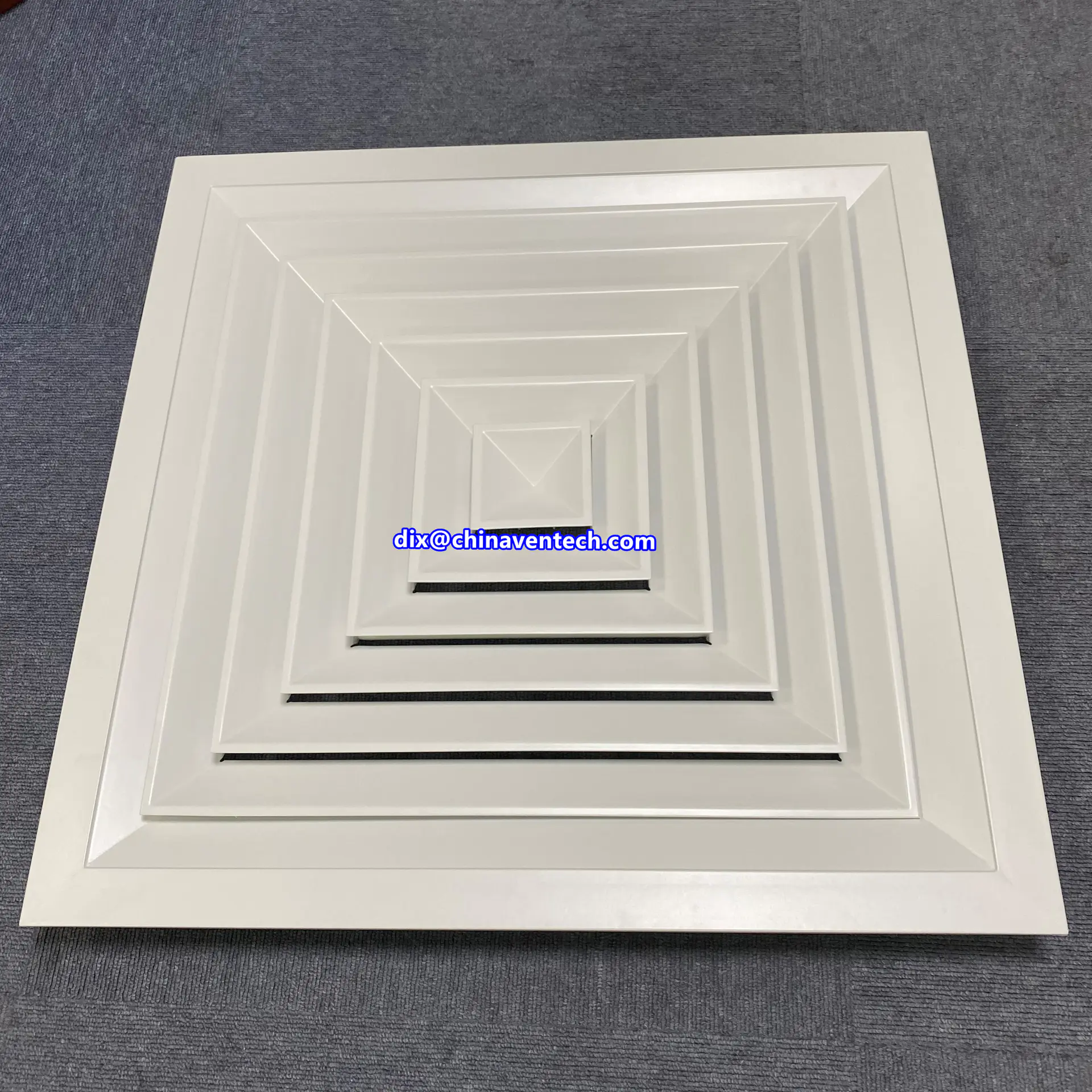 High Quality Aluminum Ventilation Drop Ceiling Air Louver Square Ceiling Diffuser 4 Way