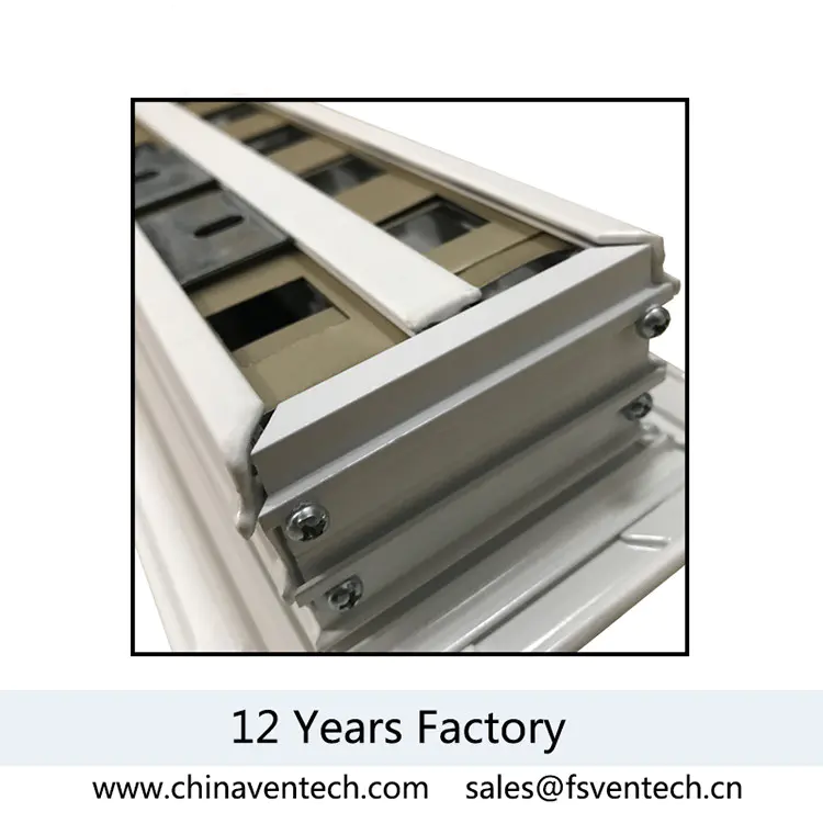 Hvac Exhaust Air Ventilation Ceiling Aluminum Conditioner Linear Slot Diffusers Plenum Box