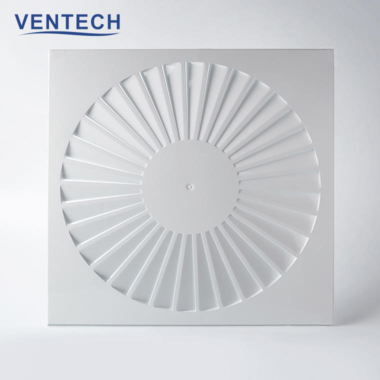 HVAC System  GI Sheet  Square Panel Swirl Air Diffuser  for Ventilation
