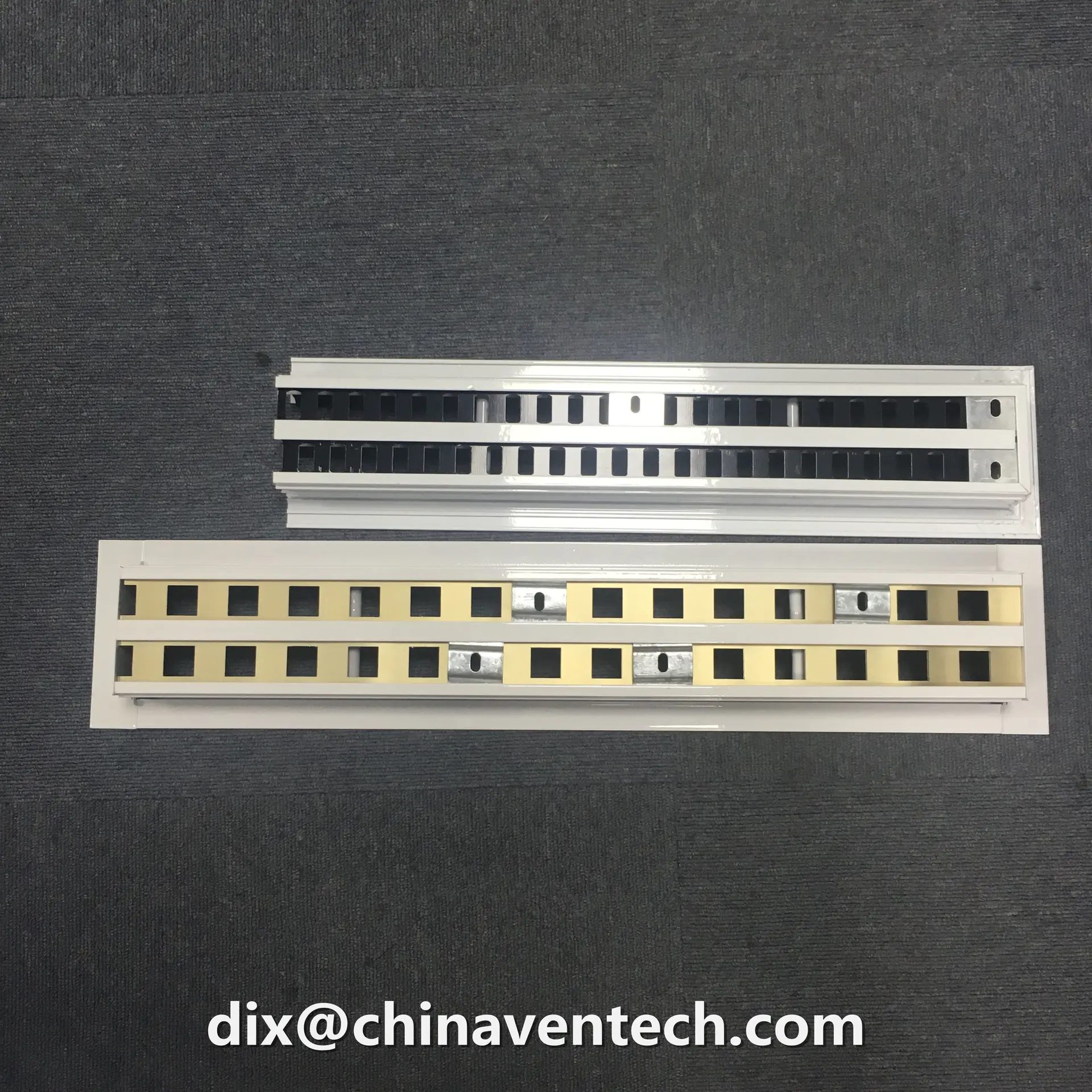 HVAC AC conditioning air terminals supply air ventilation linear slot diffuser 2 slots