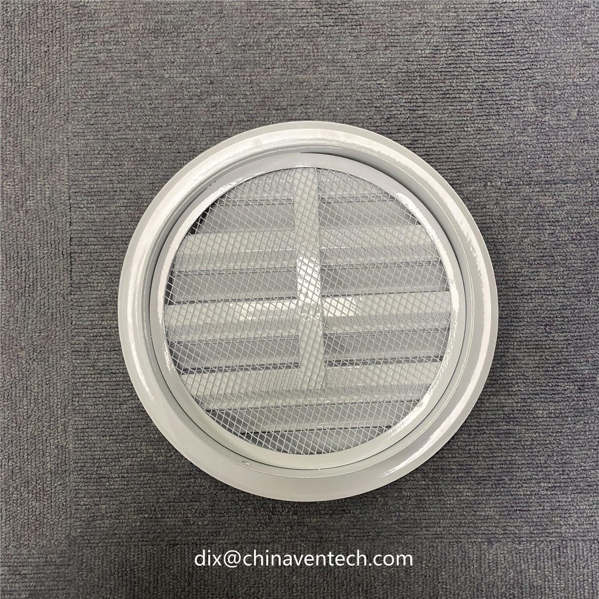 Round air grille durable and quality circular weather louvre with bird mesh