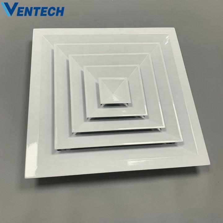 HVAC ceiling grille air ventilation drop ceiling air vent 4 way diffuser