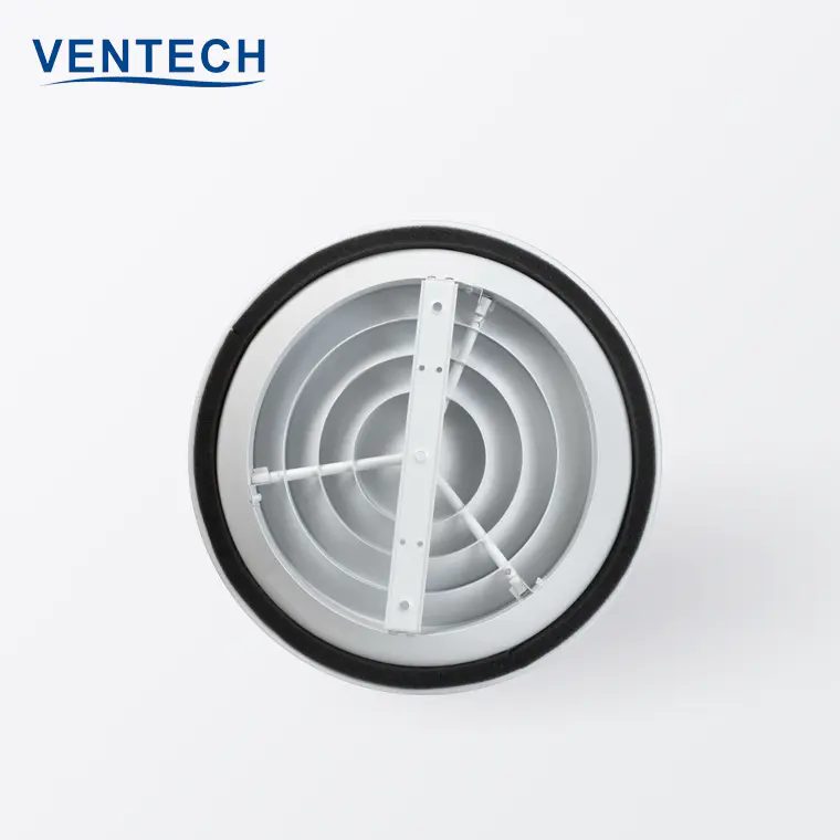 Removable core air outlet round duct diffuser with damper