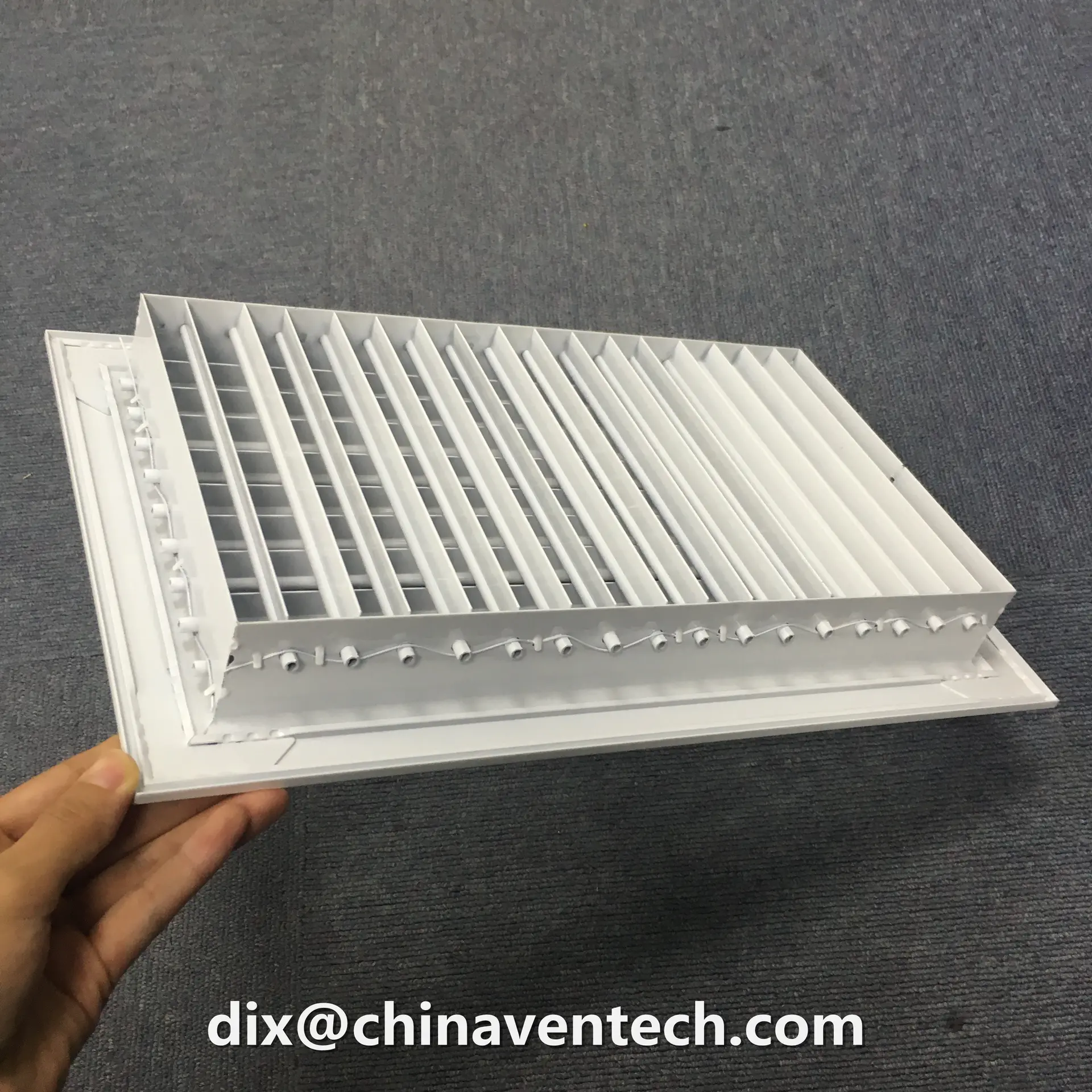 Hvac System Plastic Decorative Return Double Deflection Supply Air Grille For Ventilation
