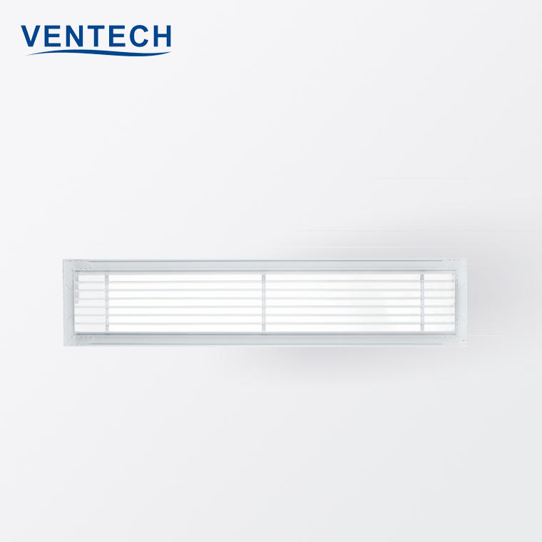 Air Conditioning Aluminum Linear Air Grille Diffuser With Electric Opposed Blade Damper