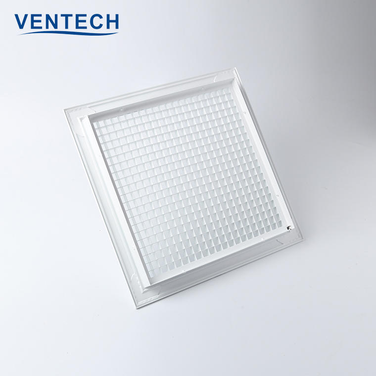Hvac Aluminium And Steel Egg Crate Grilles Return Air Grilles With Neck Adapor For Ventilation