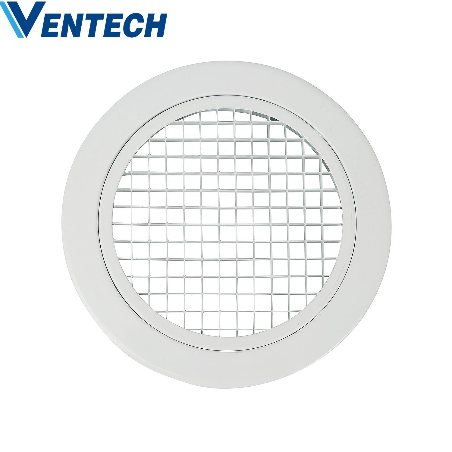 VENTECH Abs Ceiling Air Vent Circular Diffuser Plastic Round Eggcrate Grilles For Kitchen Ventilation