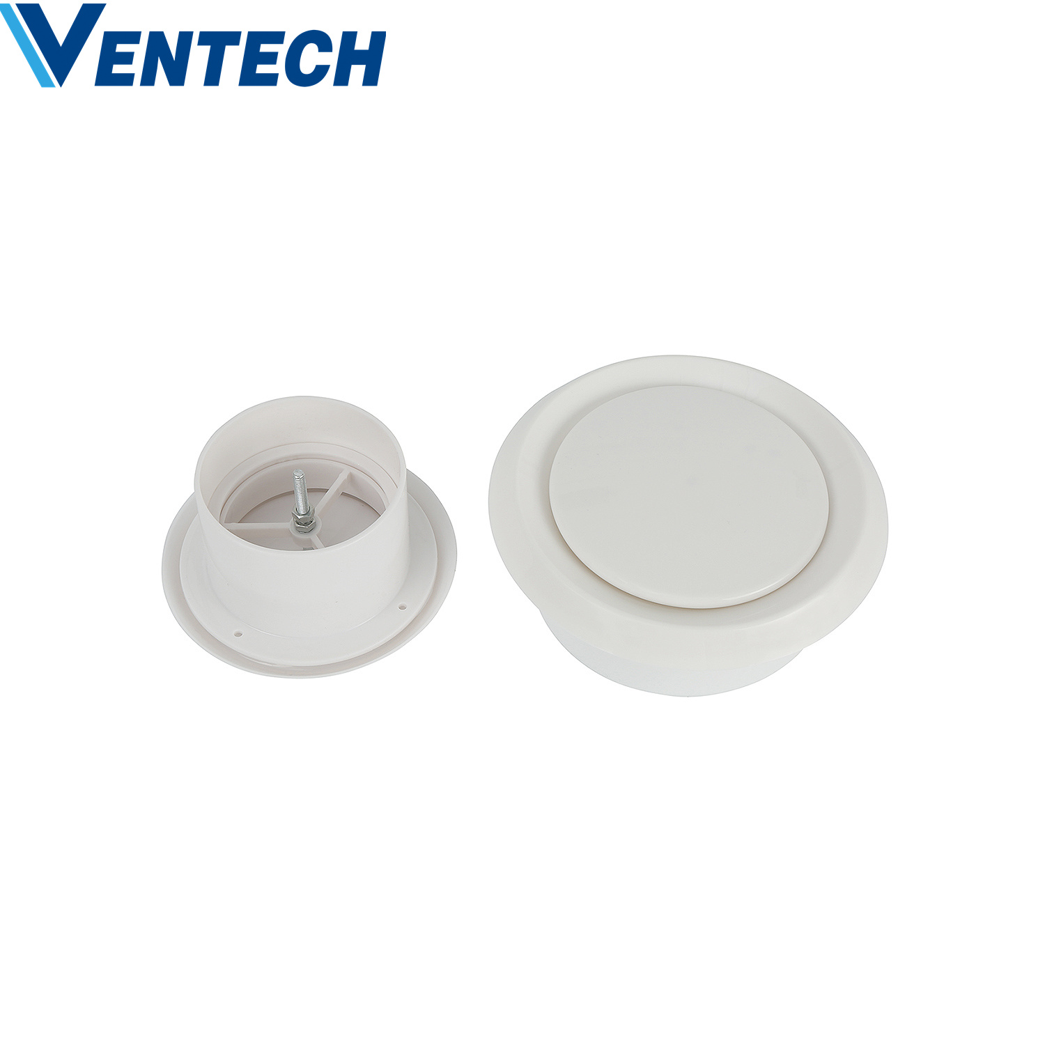 ABS Plastic Ceiling Round Diffuser with Flange 5" Air Disc Valve 