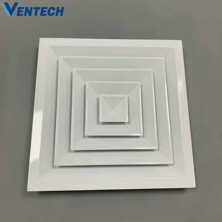VENTECH Hvac Aluminum Exhaust Ceiling Conditioning Square Air Outlet Duct Diffuser