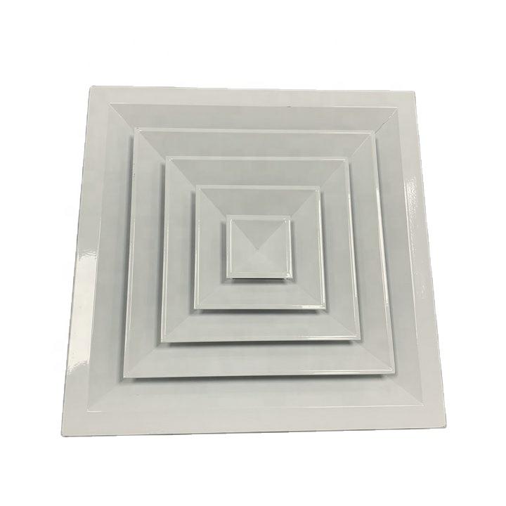 VENTECH High Quality Hvac Aluminum Exhaust Air Duct Outlet Conditioning Square Ceiling Diffuser
