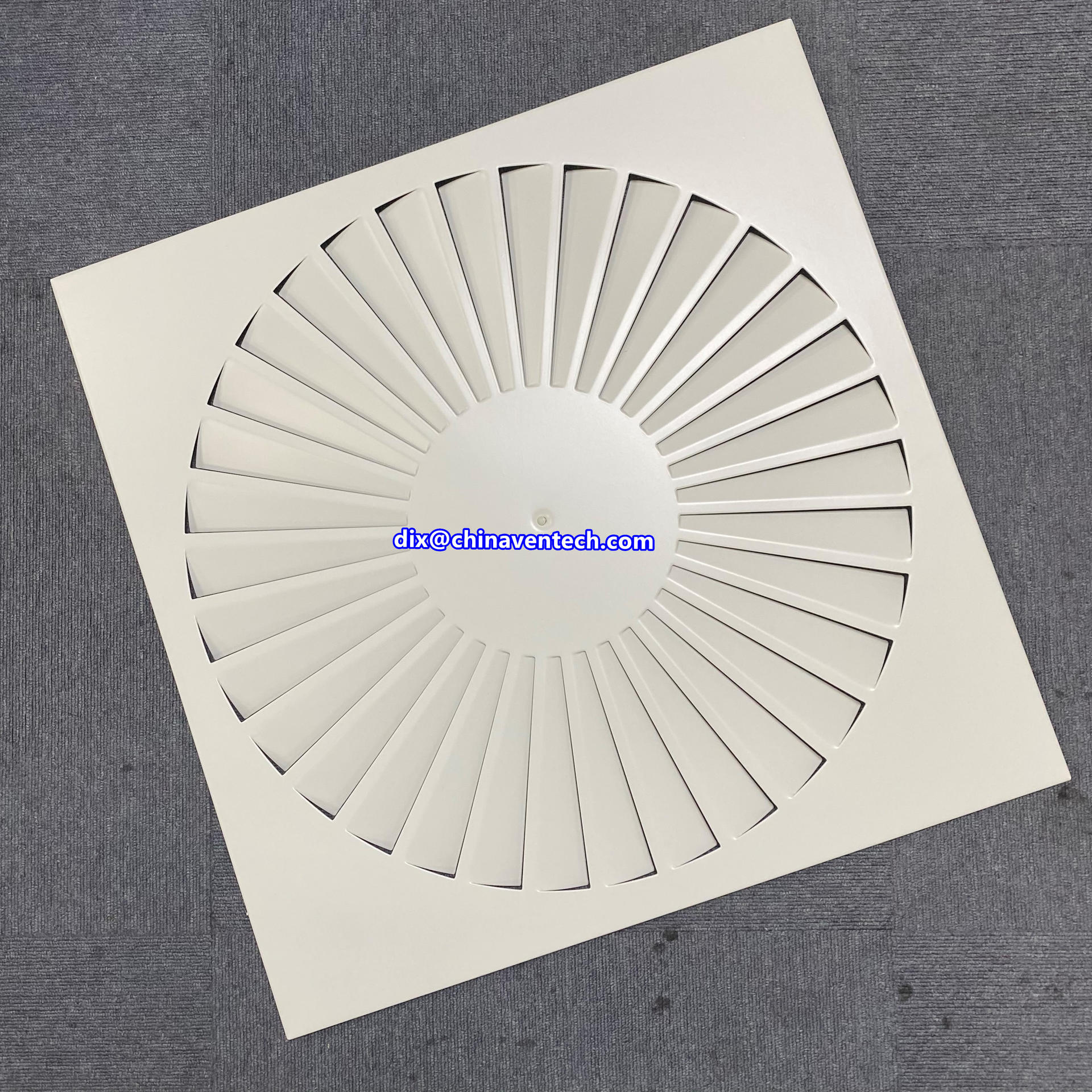Hot sale square ceiling tile mounted ventilation comfort air square swirl diffuser SD-VA
